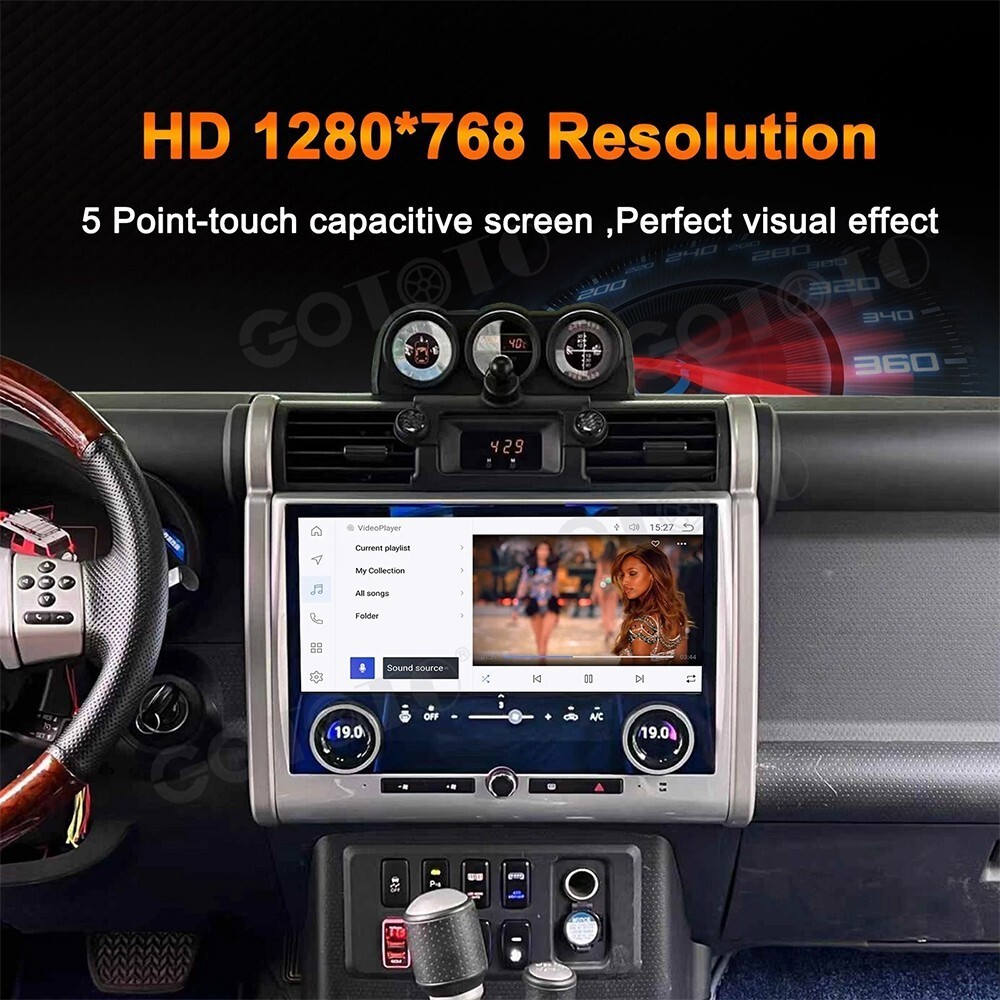 4+64G For 2007-2022 Toyota FJ Cruiser 13.3″ Carplay Stereo Radio Android 15 GPS