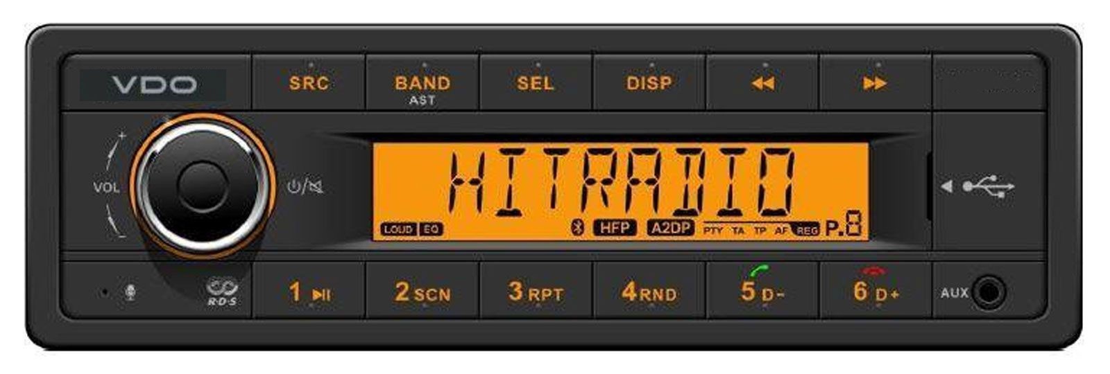 VDO TRW323UB-OR 24 Volt MP3 Car Stereo Bluetooth USB AUX-IN Successor to TR7423