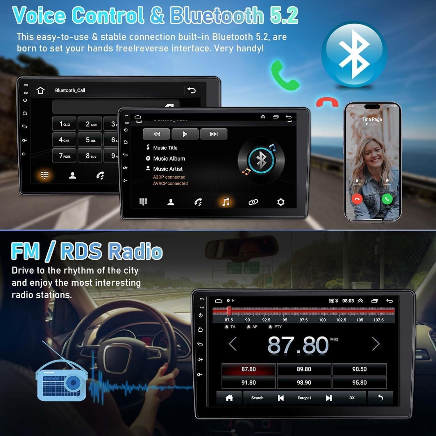 64GB Android 13 Car Radio Stereo FM GPS NAVI +Camera For Dodge Dart 2013-2016