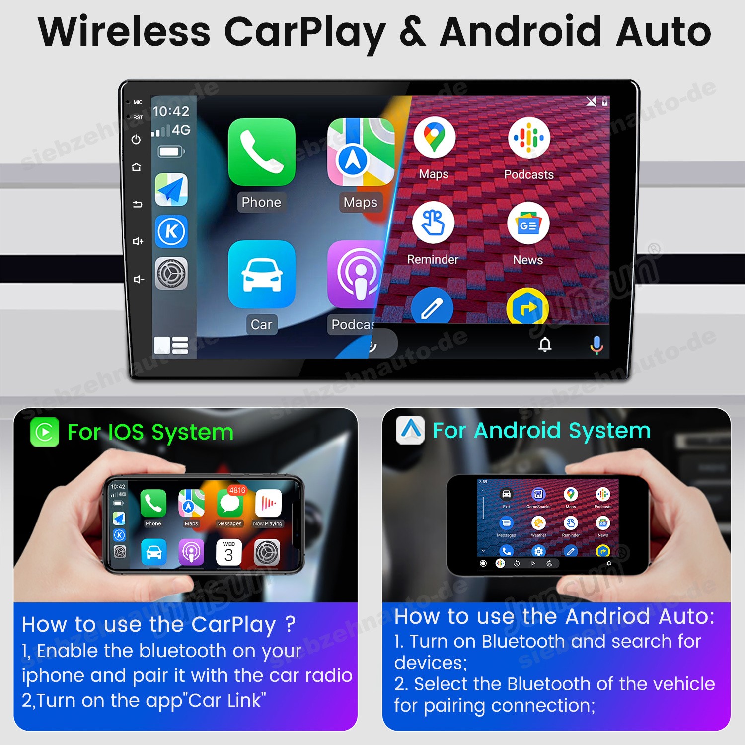 For Ford F-150 F150 2009-2012 Android15 2+64GB Carplay Car Stereo Radio GPS Navi
