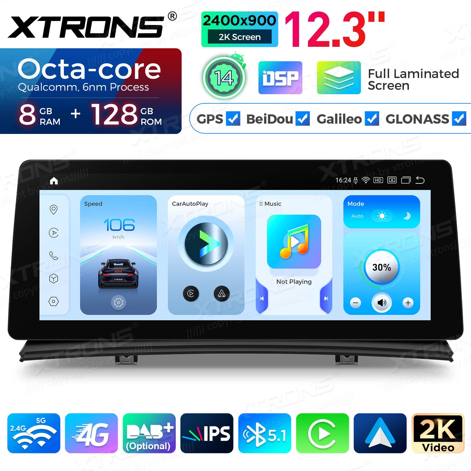 For BMW X3 E83 MASK 10.25″ Android 13 8 Core 4+64GB GPS Stereo Navi DAB+
