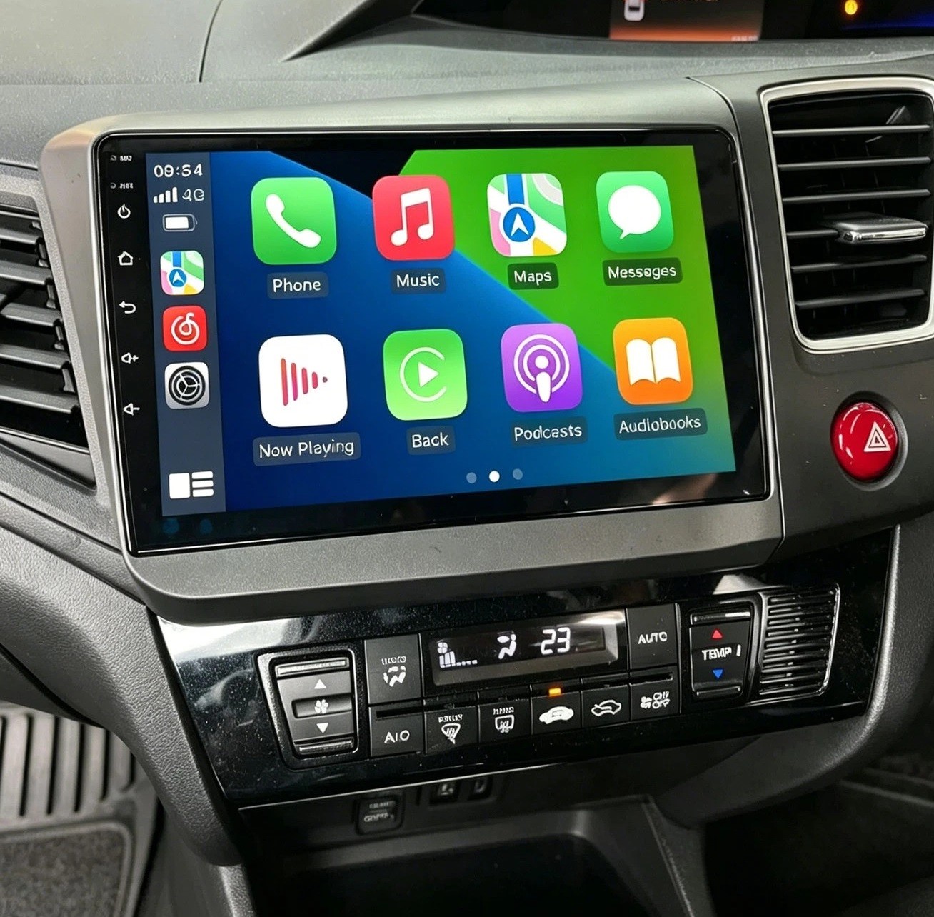 9″ Carplay Auto radio Android 15.0 For Honda Civic 2012 GPS NAVI RDS WiFi 4+64G