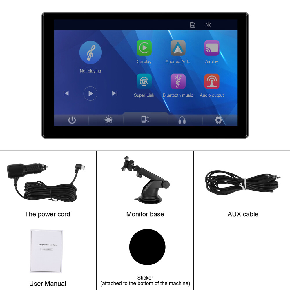 9inch Touch Screen Car Radio Apple CarPlay Android Car Compatible BT5.0 Wireless