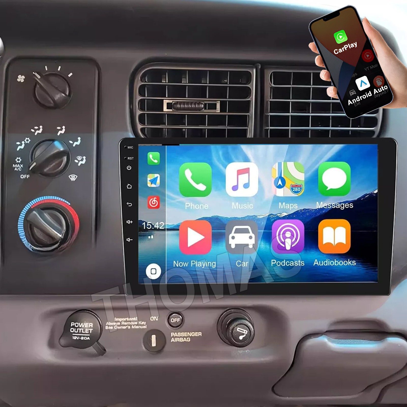For 1987-2000 Dodge Dakota 9″ Android 13 Carplay Car Stereo Radio Navi GPS WIFI