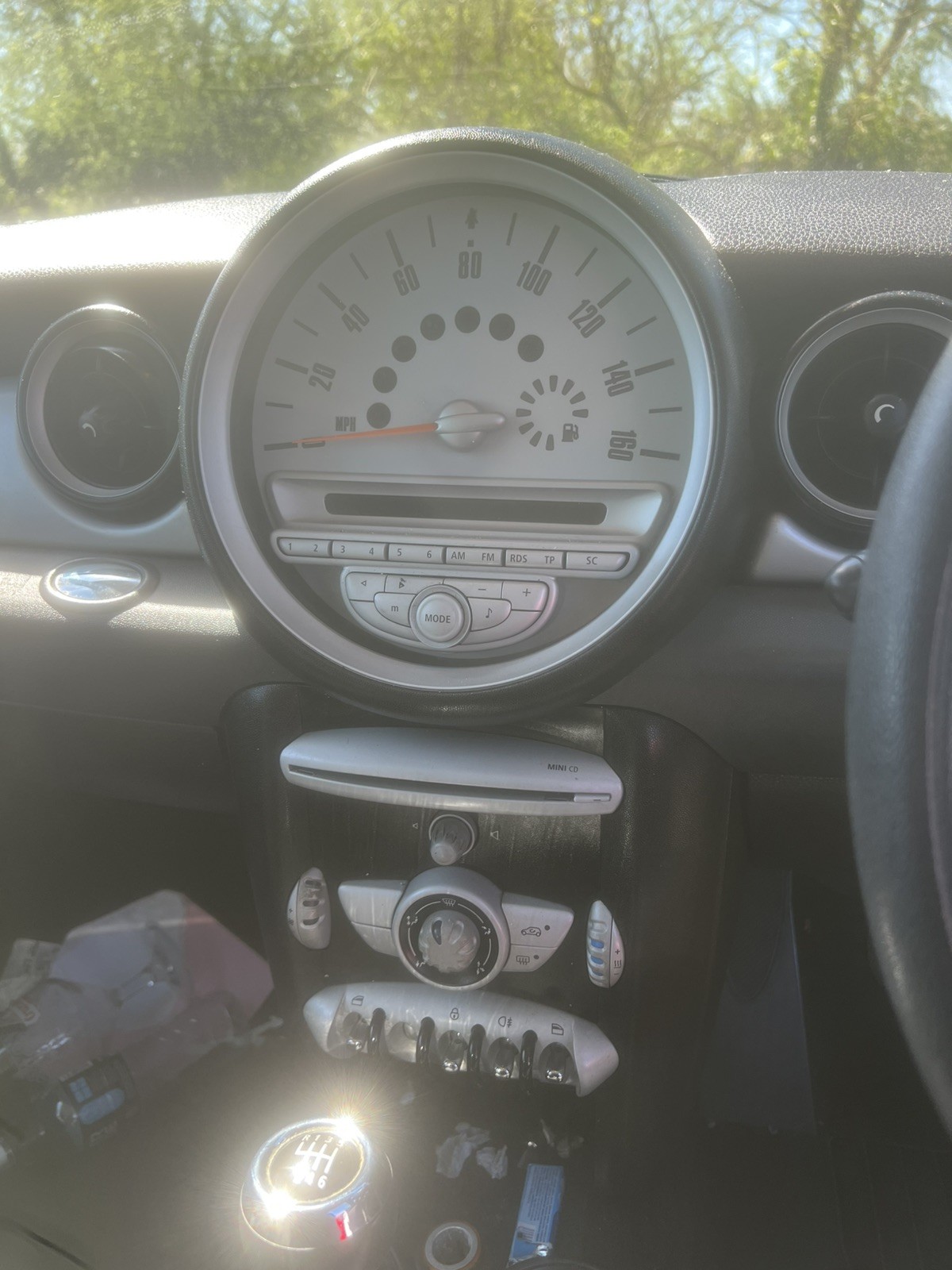 MINI R56 2007-2010 CD Player Radio Head Unit (Mode Type) 160 MPH Speedo 3455681