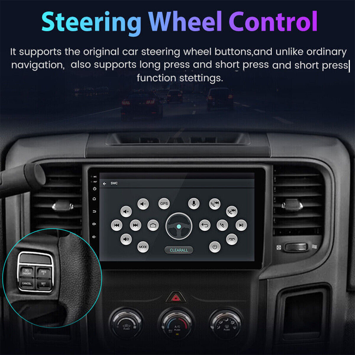 64G Android Carplay Radio Stereo For Dodge Ram 1500 2500 3500 2013-2018 GPS SWC