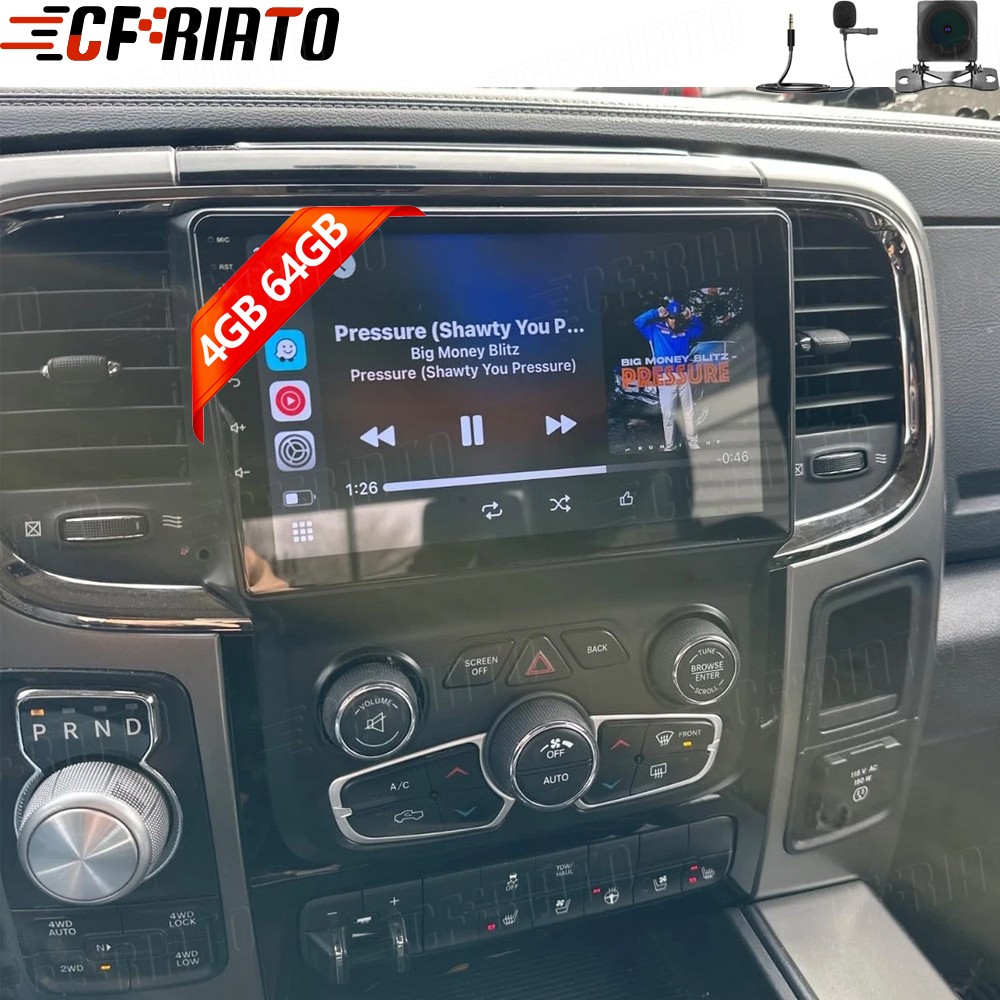 4+64GB Car Radio Stereo for Dodge Ram 2013-2019 1500 2500 3500 Carplay/Android15