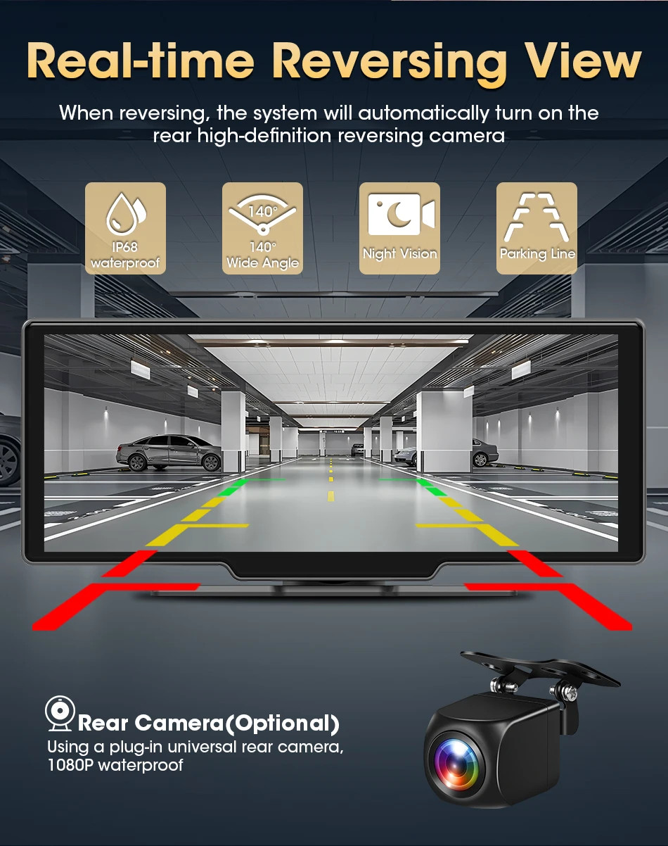 Universal Portable 10.26 Inch Car Intelligent System for 5G WIFI Plug and Play