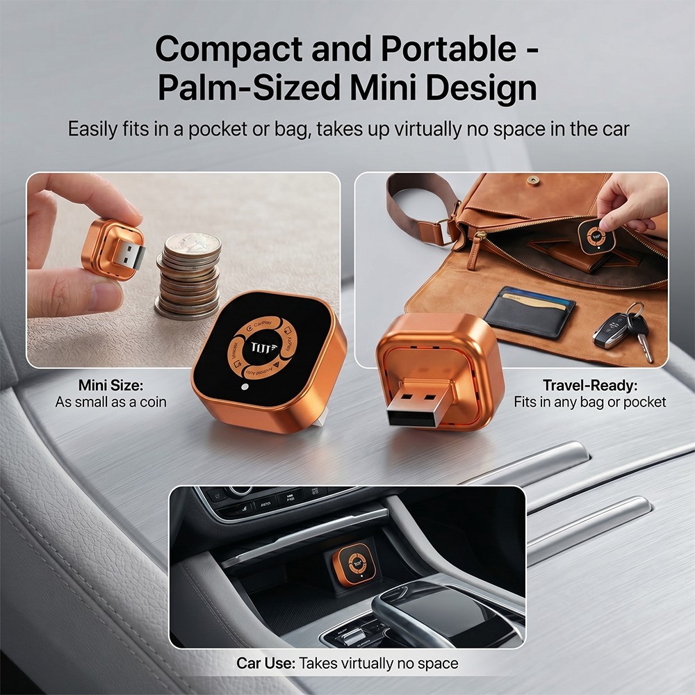 4 in 1 Wireless CarPlay Adapter for Apple iPhone/Android Auto/AirPlay/Miracast