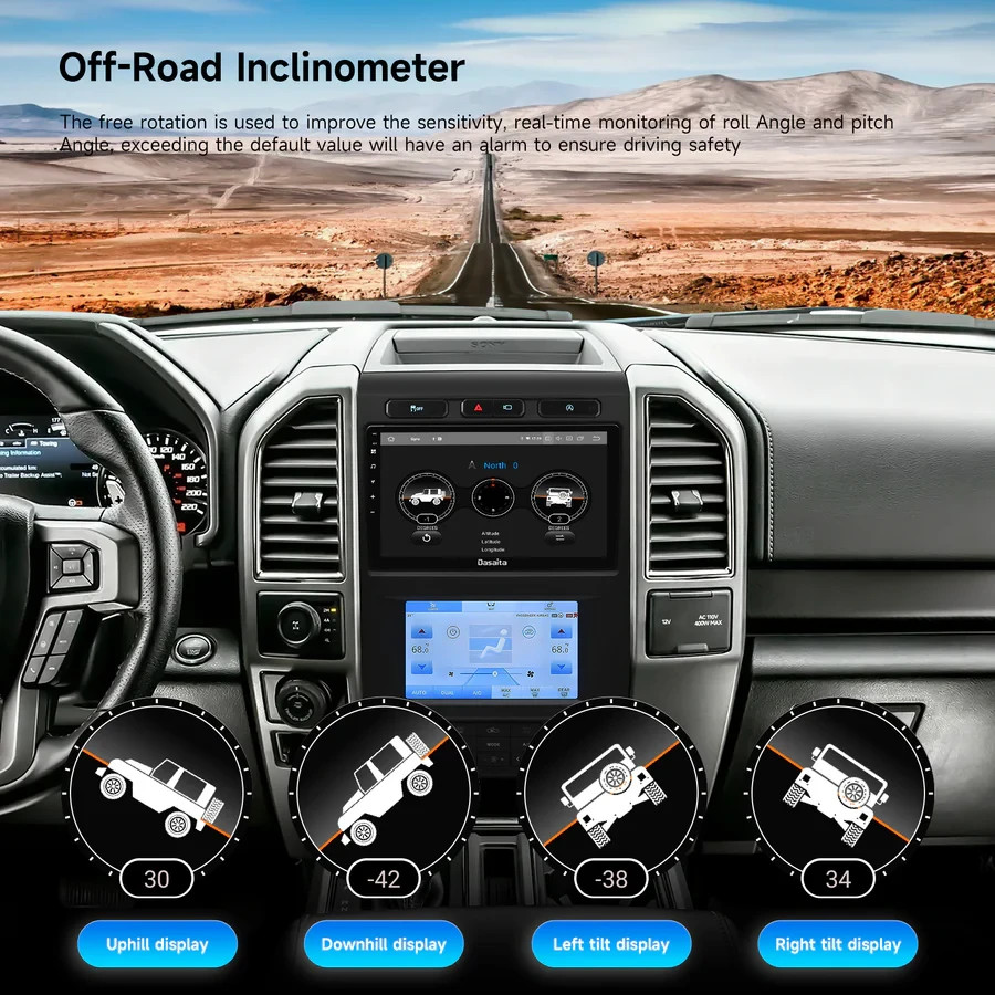 Dasaita 9″ Car Radio Screen for Ford F150 2015-2018 carplay Android13 8G+256G