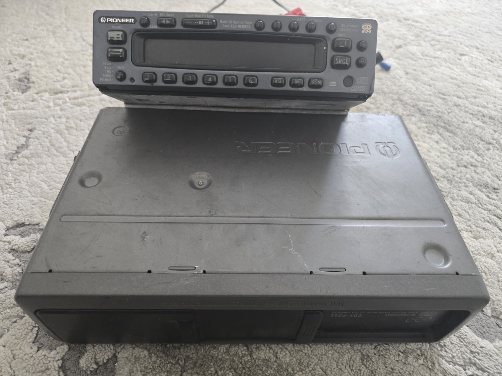 Vintage PIONEER KEX-M830RDS High Spec Cassette Tuner with pioneer cdx-p24s