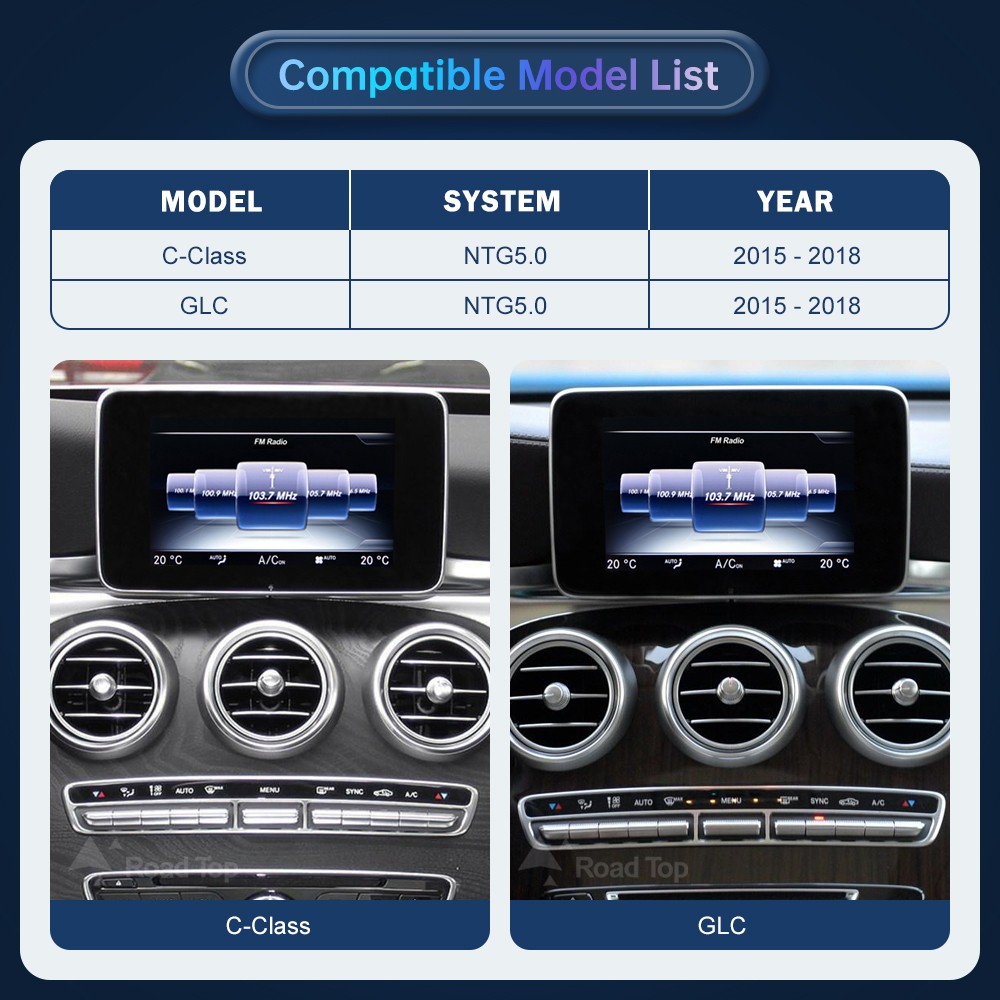 Wireless Carplay Android Auto Interface For Benz C Class GLC 2015-2018 NTG5.0