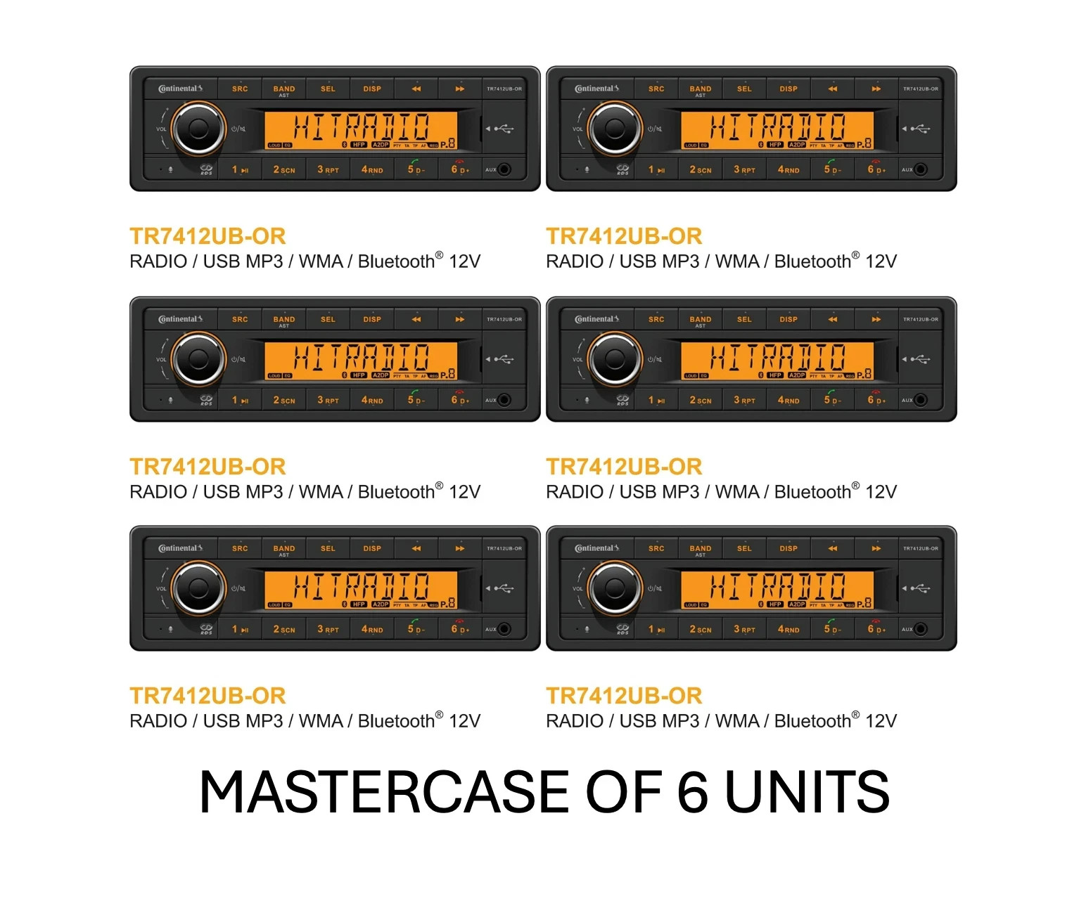 6 x VDO CONTINENTAL TR7412UB-OR BLUETOOTH – factory masterbox