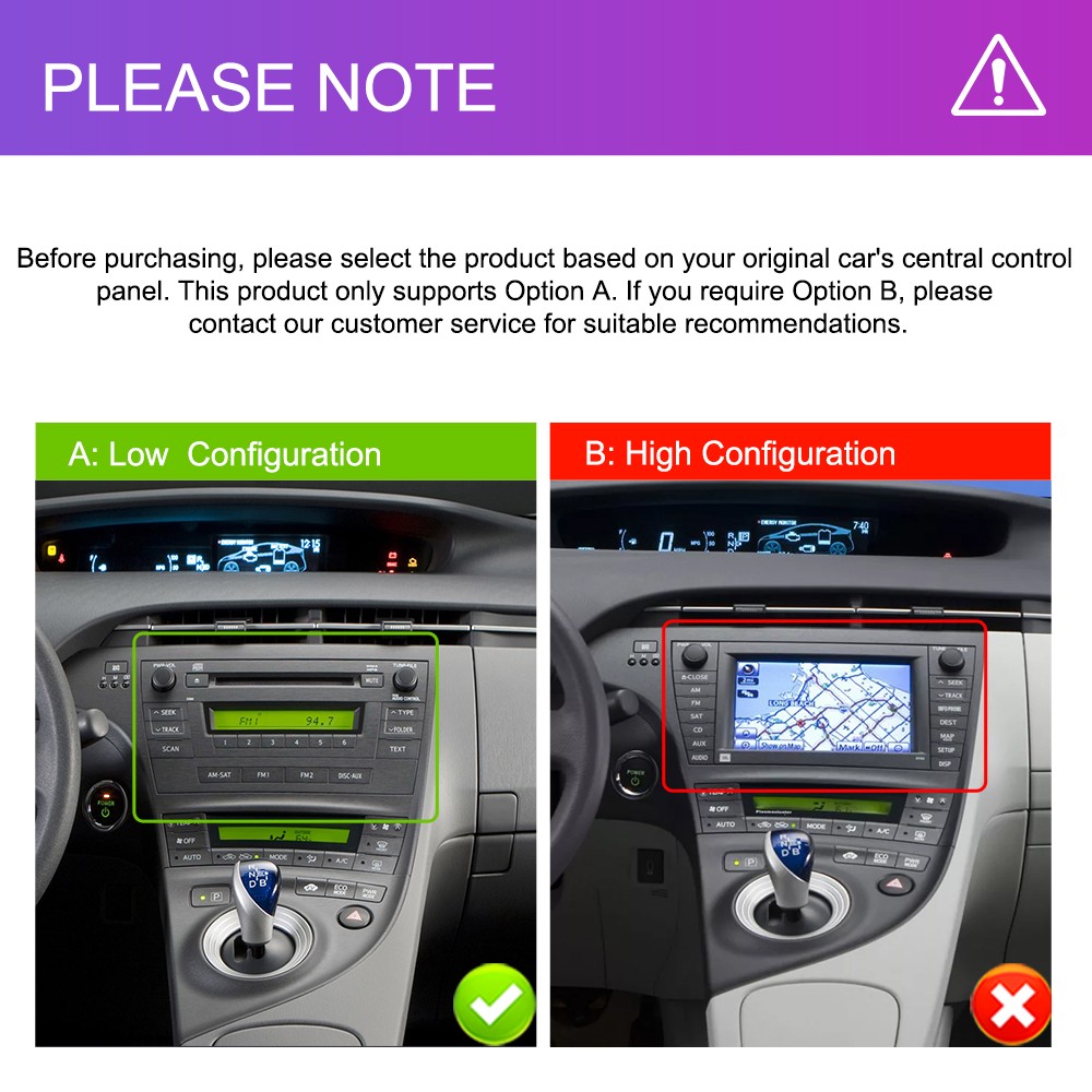 6+128GB Carplay Car Stereo Radio Android 15 For Toyota Prius 2010-2015 GPS + Cam