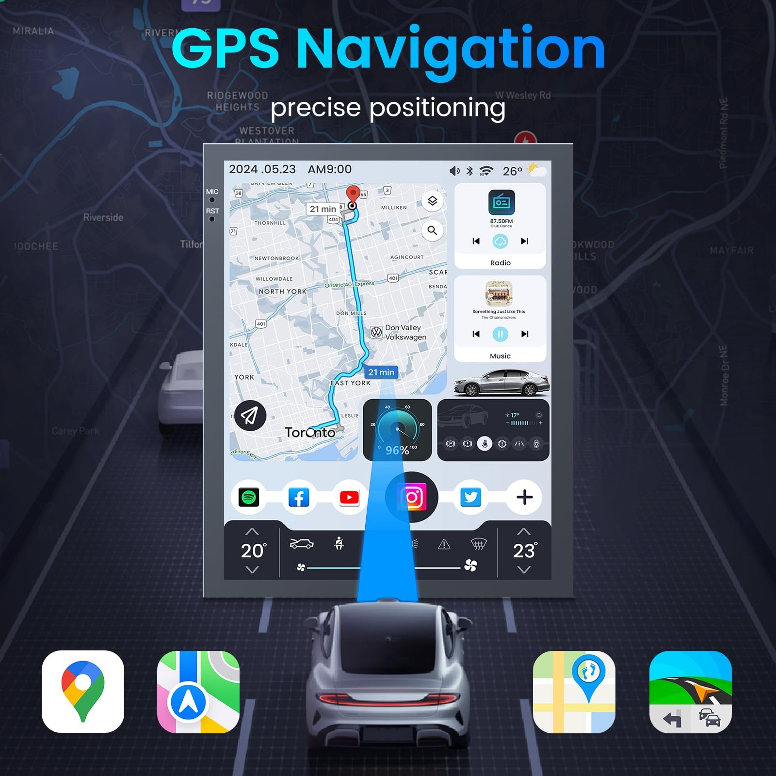 64G Screen Stereo Android Carplay for Cadillac ATS XTS SRX CTS 013-18 Car Radio