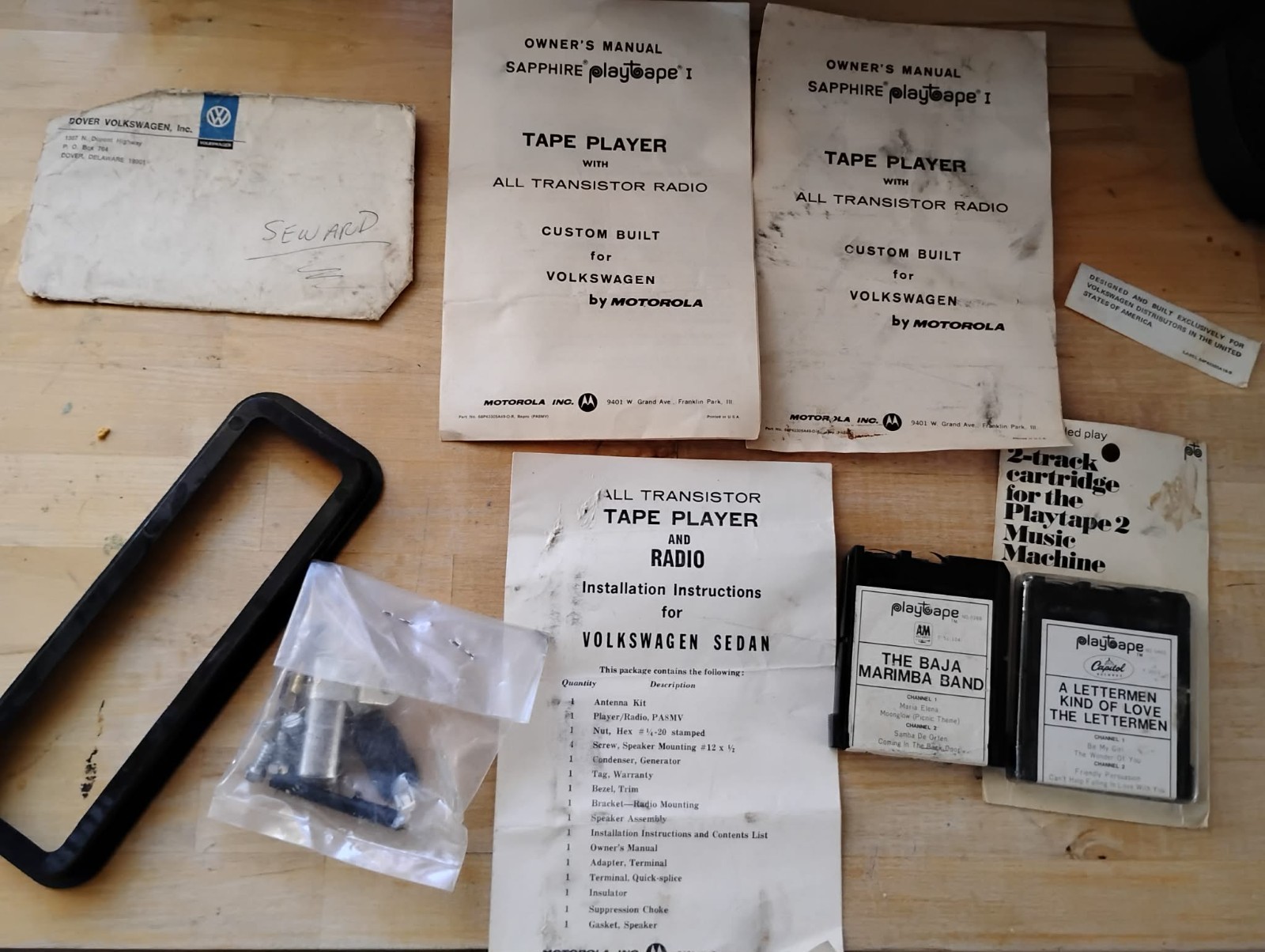 Volkswagen Sapphire Playtape I 1 Track VW Radio Excellent complete + accessories