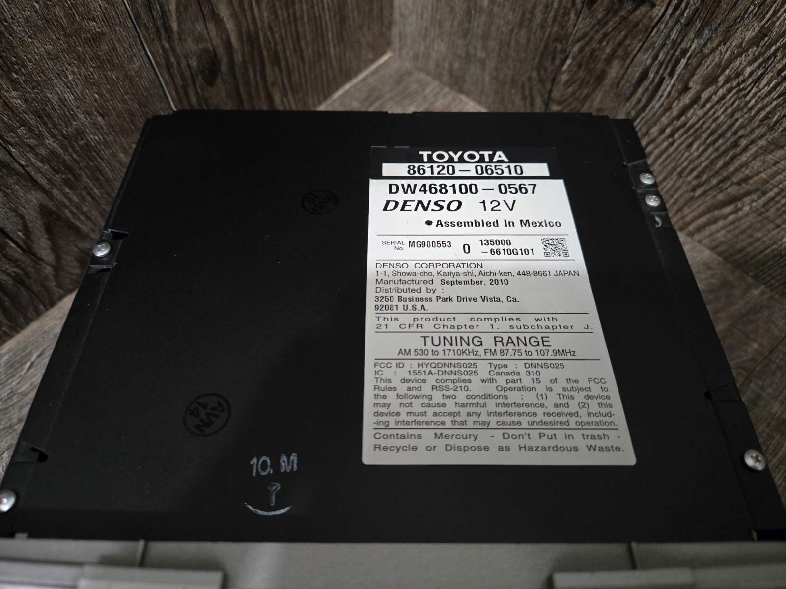 Toyota Camry 07-09 OEM GPS Navigation And Radio Stereo Head Unit