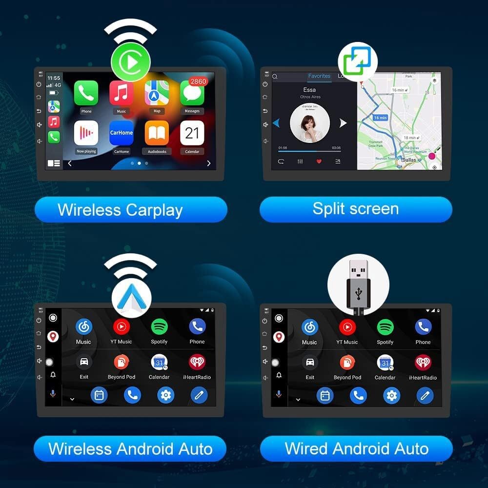 Para Toyota Yaris 2012-2017 Estéreo de coche con GPS Radio Android Auto CarPlay