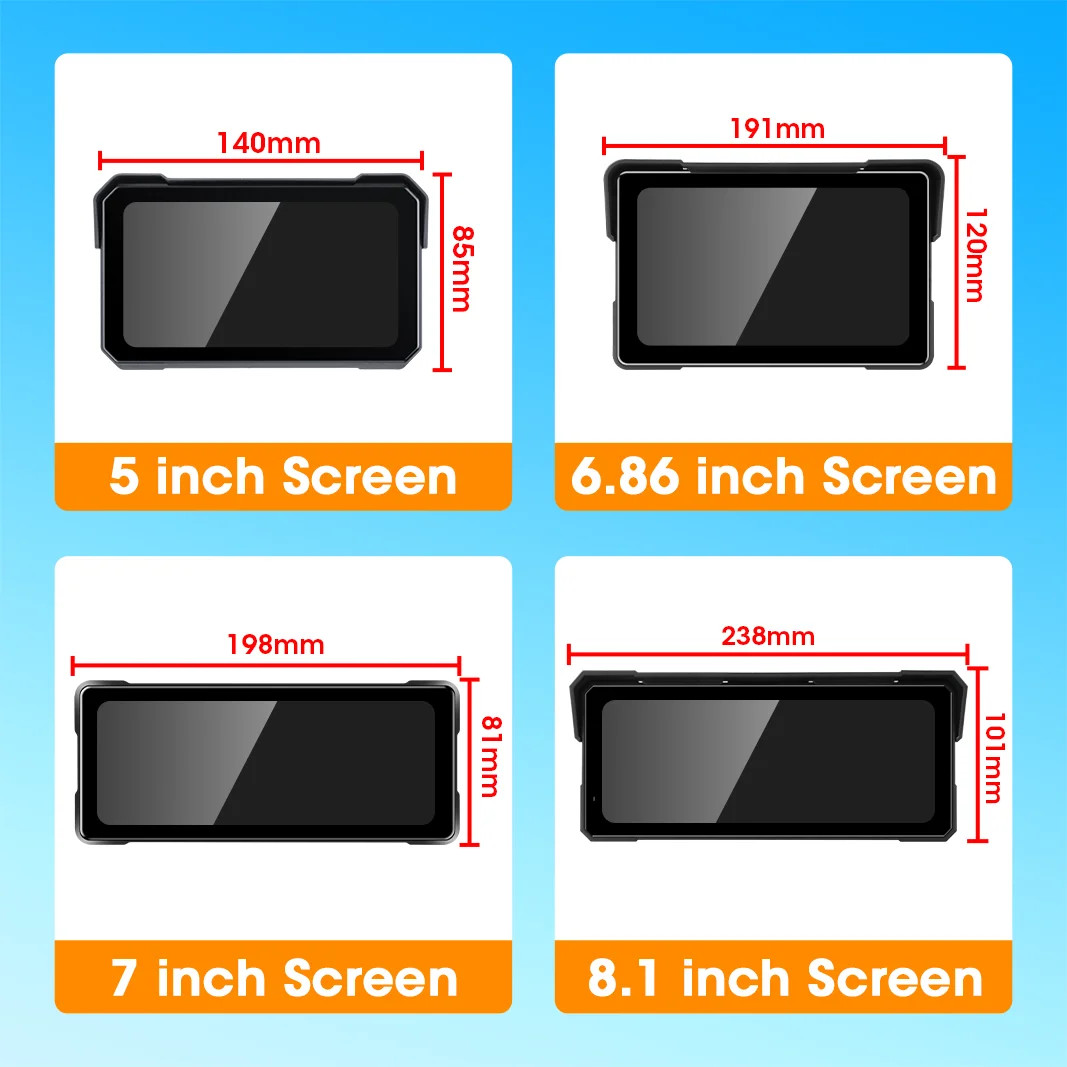 Jansite Motorcycle Display Screen Carplay Moto Navigation Portable Digital BT