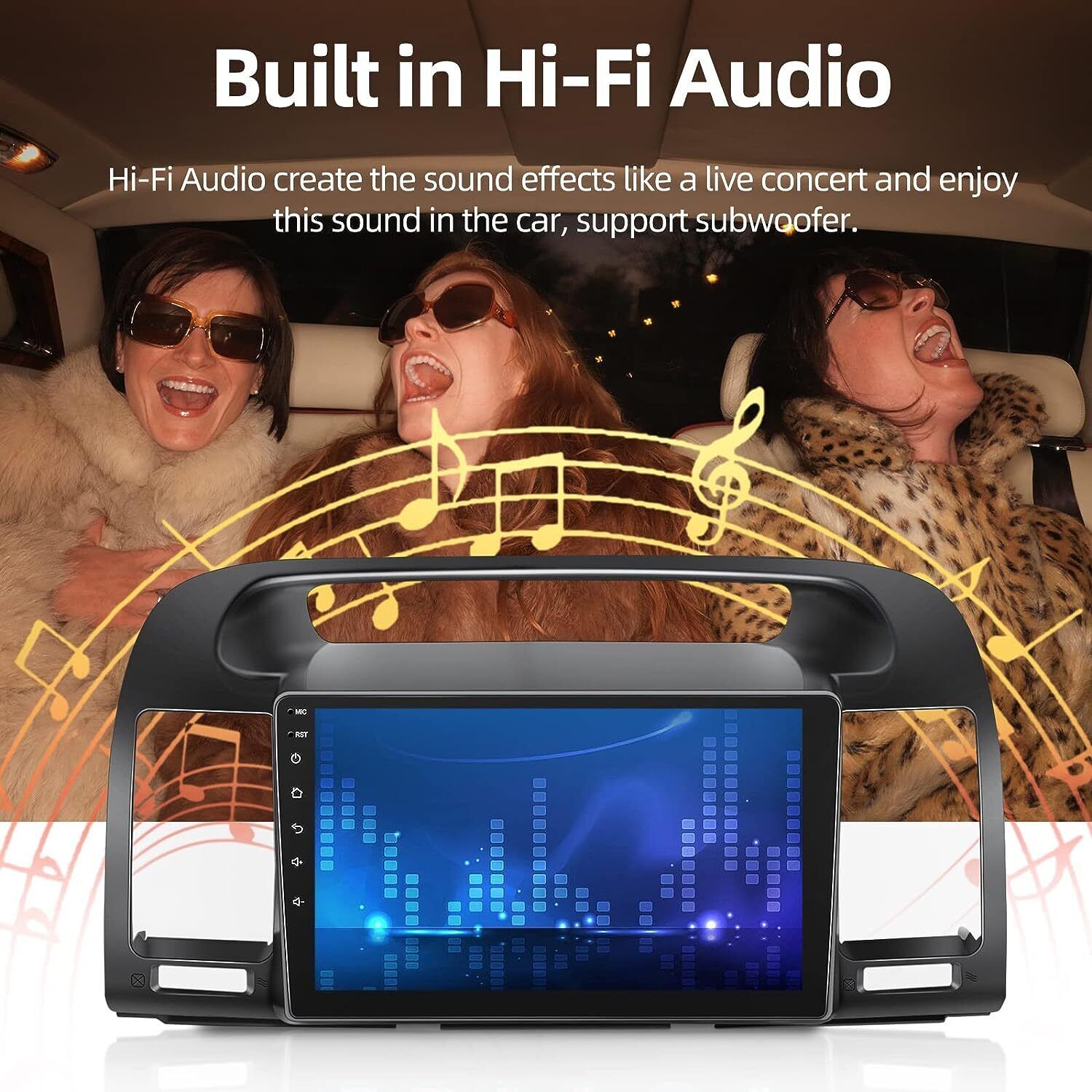 Support JBL FM Carplay Android Car Radio Stereo Media For 2002-2006 Toyota Camry
