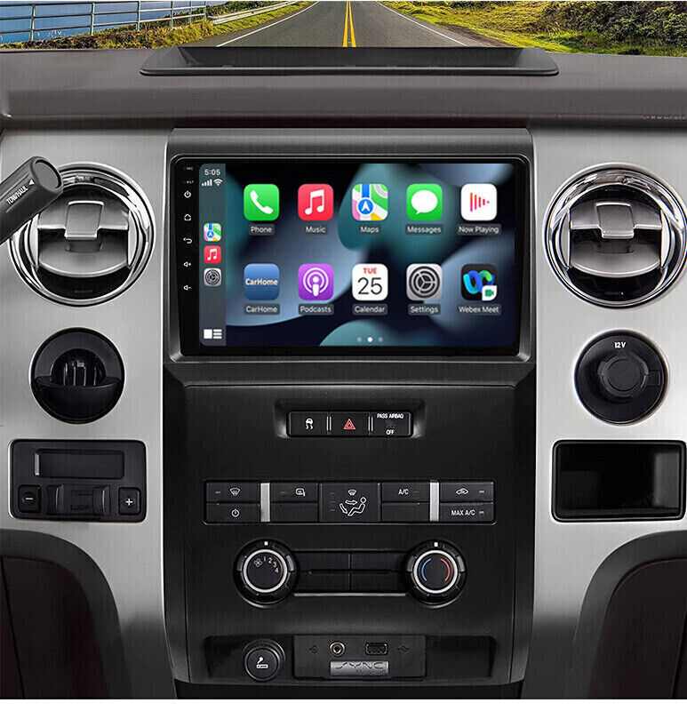 Wifi Apple Carplay Android 12 Car Stereo Radio GPS Navi For Ford F150 2009-2014