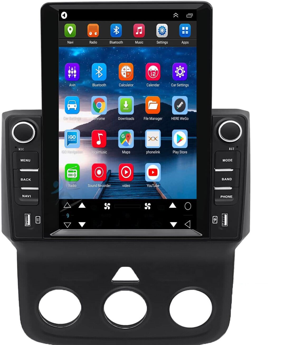 For 2013-2018 Ram Ram 1500/2500/3500 Wired & Wireless CarPlay Auto Navi Radio