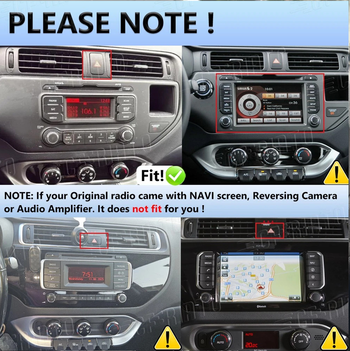 For 2012-2014 Kia Rio 9″ Android Car Radio Stereo GPS Navigation WiFi 4GB+64GB