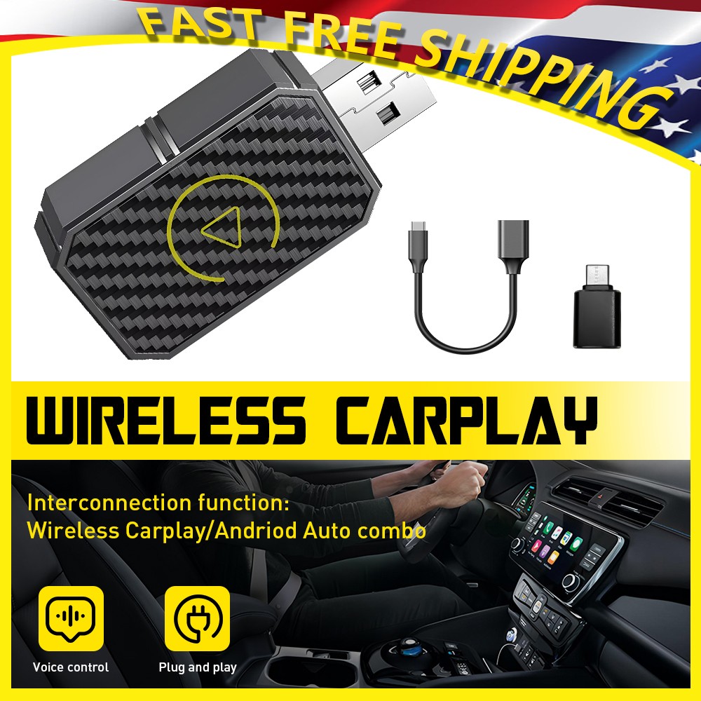 Wireless CarPlay & Android Auto Adapter For iPhone IOS Android Type-C/USB AUXITO