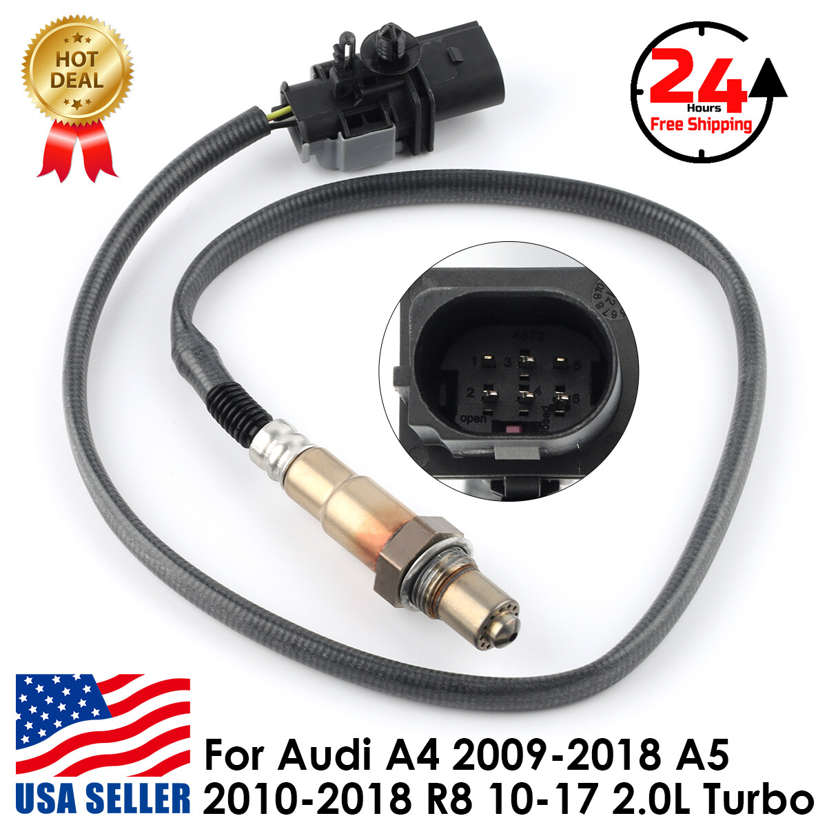 New Upstream O2 Oxygen Sensor For Audi A4 A5 A6 A8 S6 R8 Q5 1K0998262L 234-5019