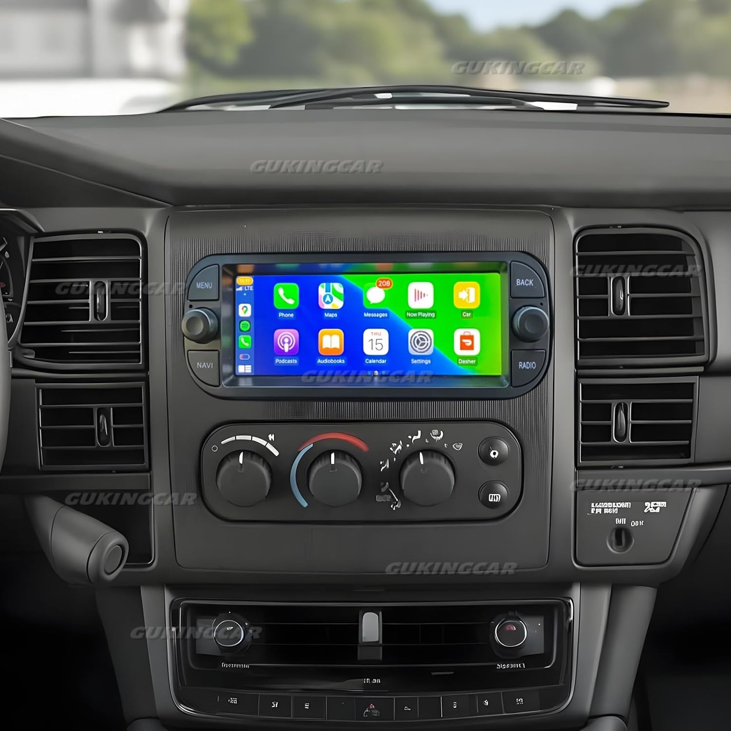 para 2001 2002-2004 DODGE DAKOTA CARPLAY ANDROID Radio Estéreo de Coche GPS