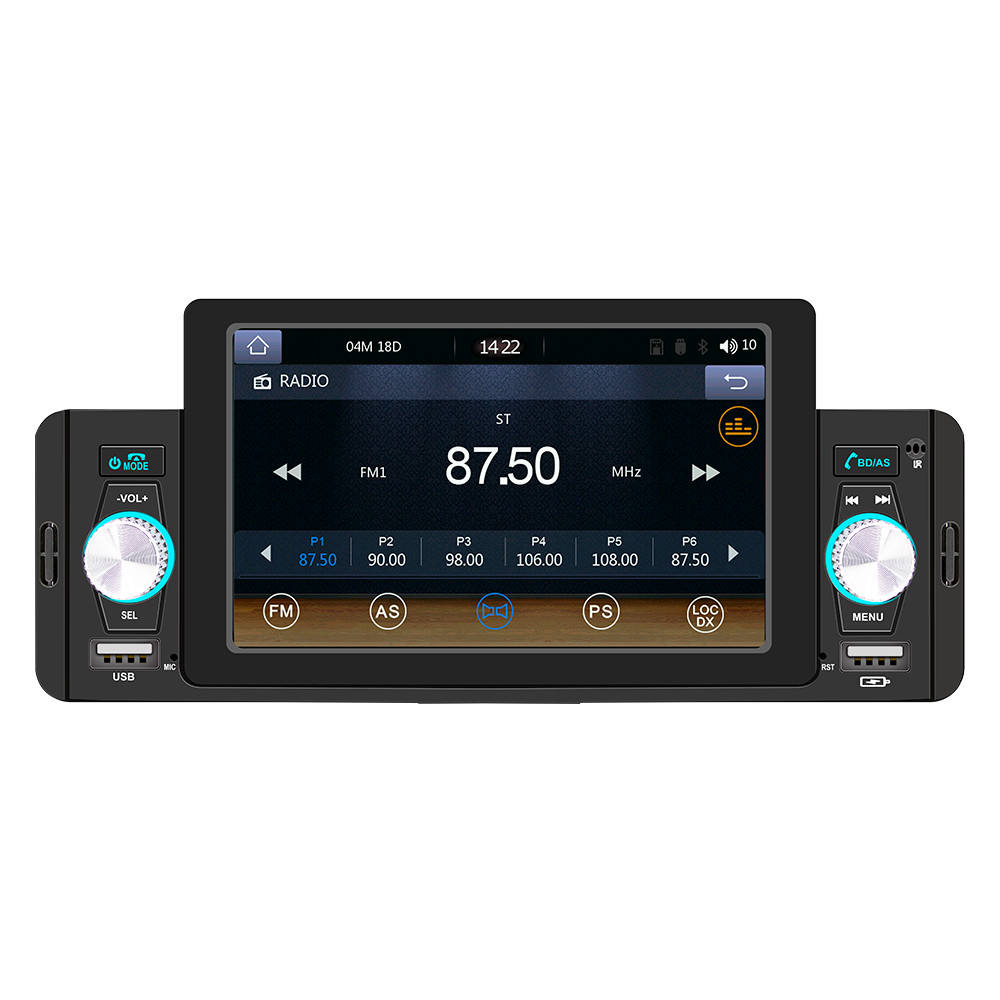 5 inch Car Multimedia Player Stereo Radio W/Carplay Android Auto Remote Control