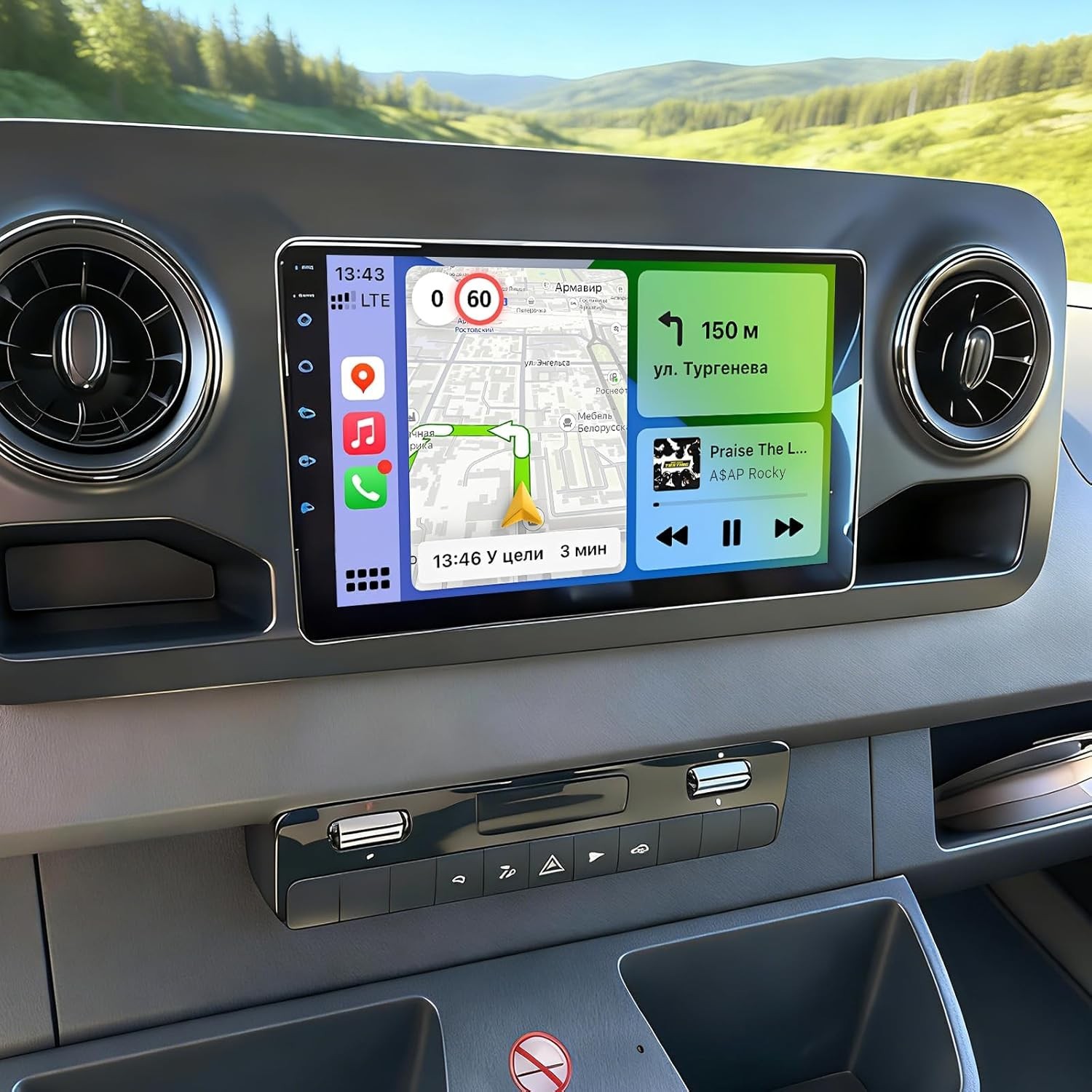 For 2019-2023 Mercedes-Benz Sprinter CarPlay Android 13 Car Radio Stereo FM Navi