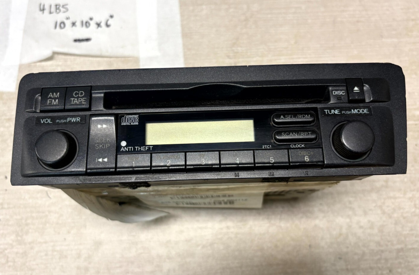 Genuine OEM Honda Radio AM/FM CD Player Black Silver Fits to 2003 Honda Civic