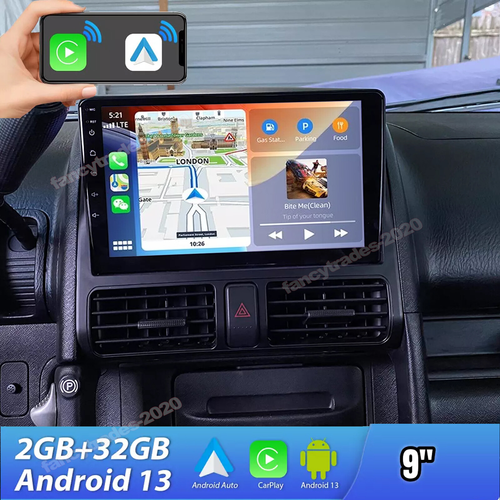 For Honda CR-V CRV 2002-2006 Android 13 Apple Carplay Car Stereo Radio GPS Navi