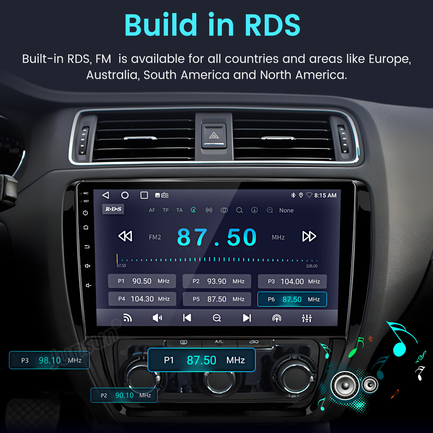 For Jetta 6 2011-18 6+128G 8Core Android14 Carplay Car Stereo Radio RDS GPS Navi