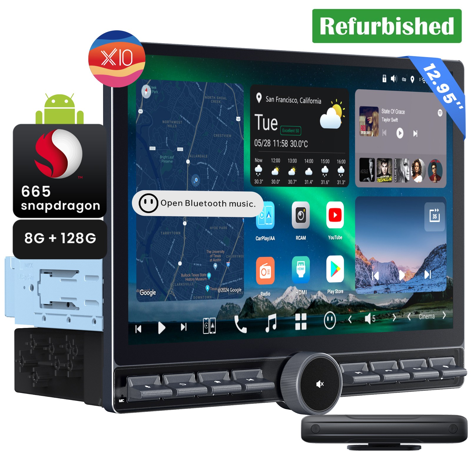 ATOTO 12.9″ Android Single & 2Din Car Stereo Carplay Android Auto 8G+128GB AI