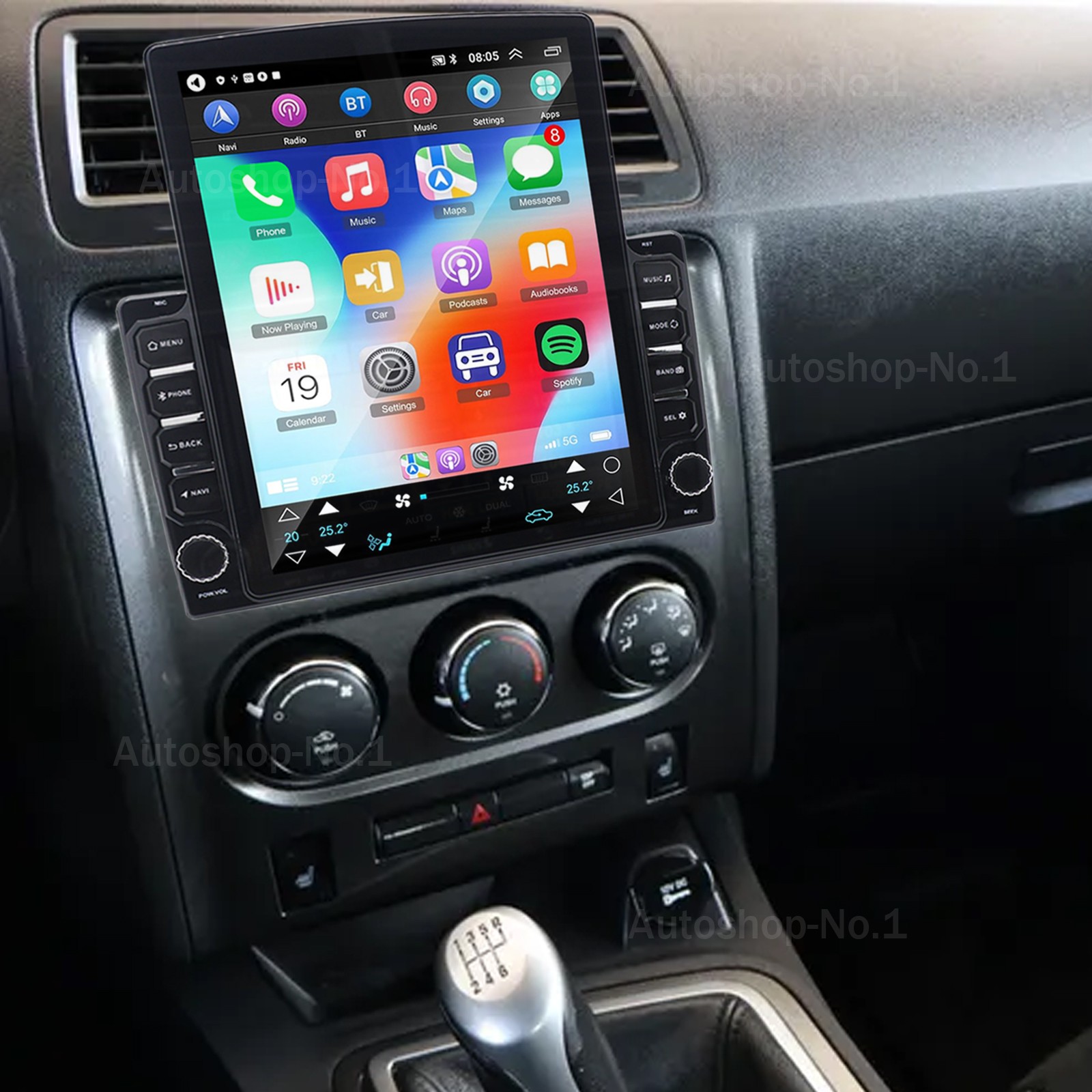 32G For Dodge Challenger 2008-2014 Carplay Android 9.7″ Car Stereo Radio GPS Nav