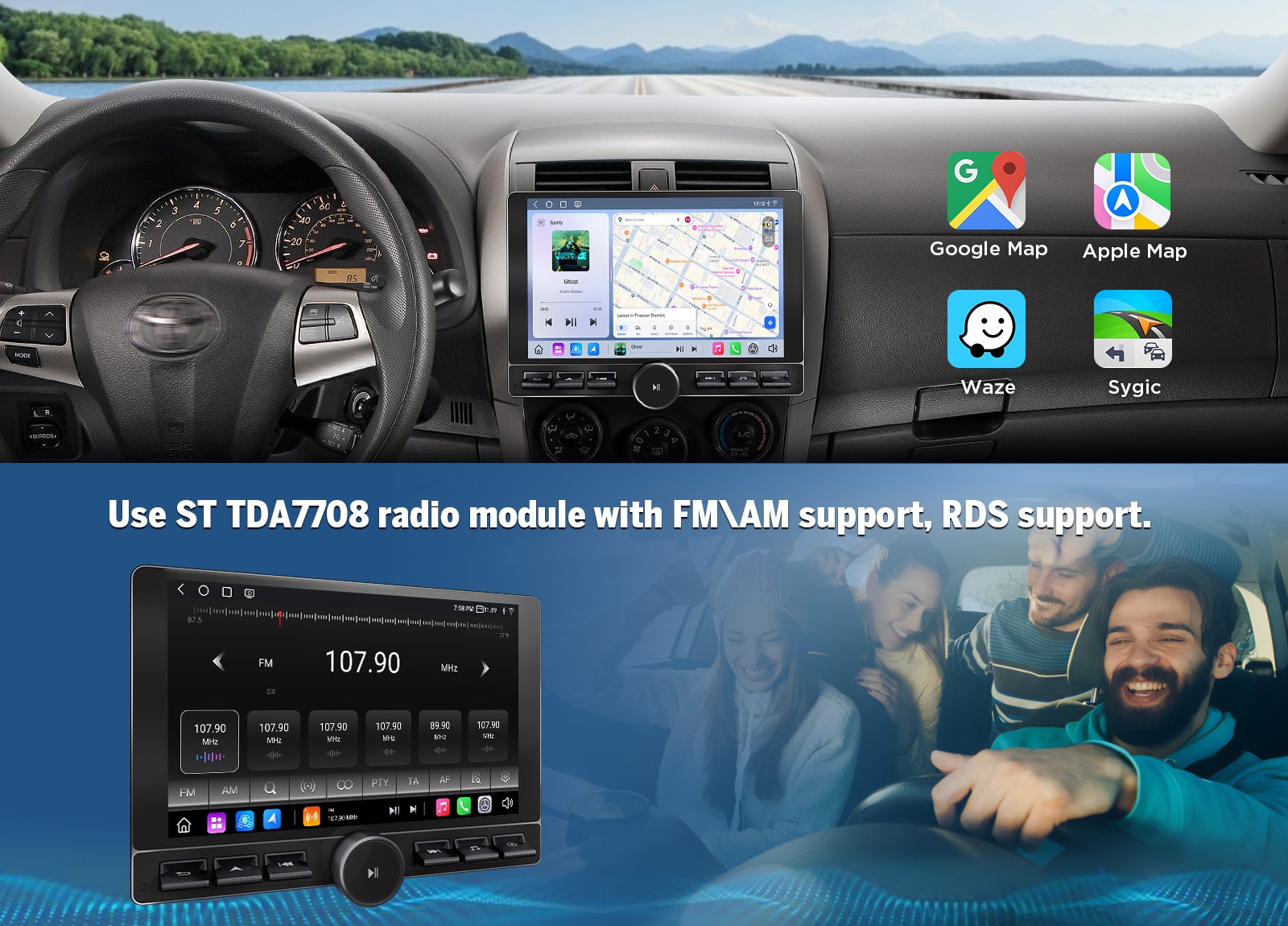 Eonon UX6K PRO MAX Android 13 8+128 10.1″Car Radio Stereo GPS CarPlay DSP 4G LTE
