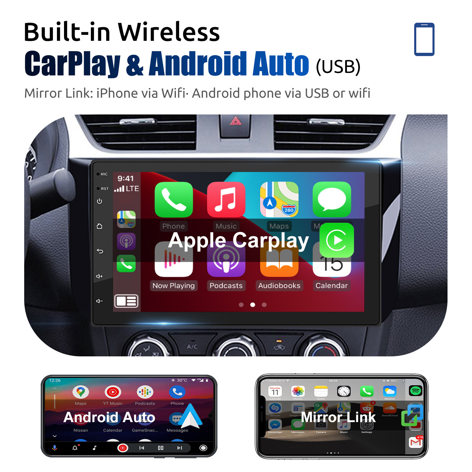 For Nissan Juke 2010 2011 2012-2014 Android CarPlay Car Stereo Radio GPS Player
