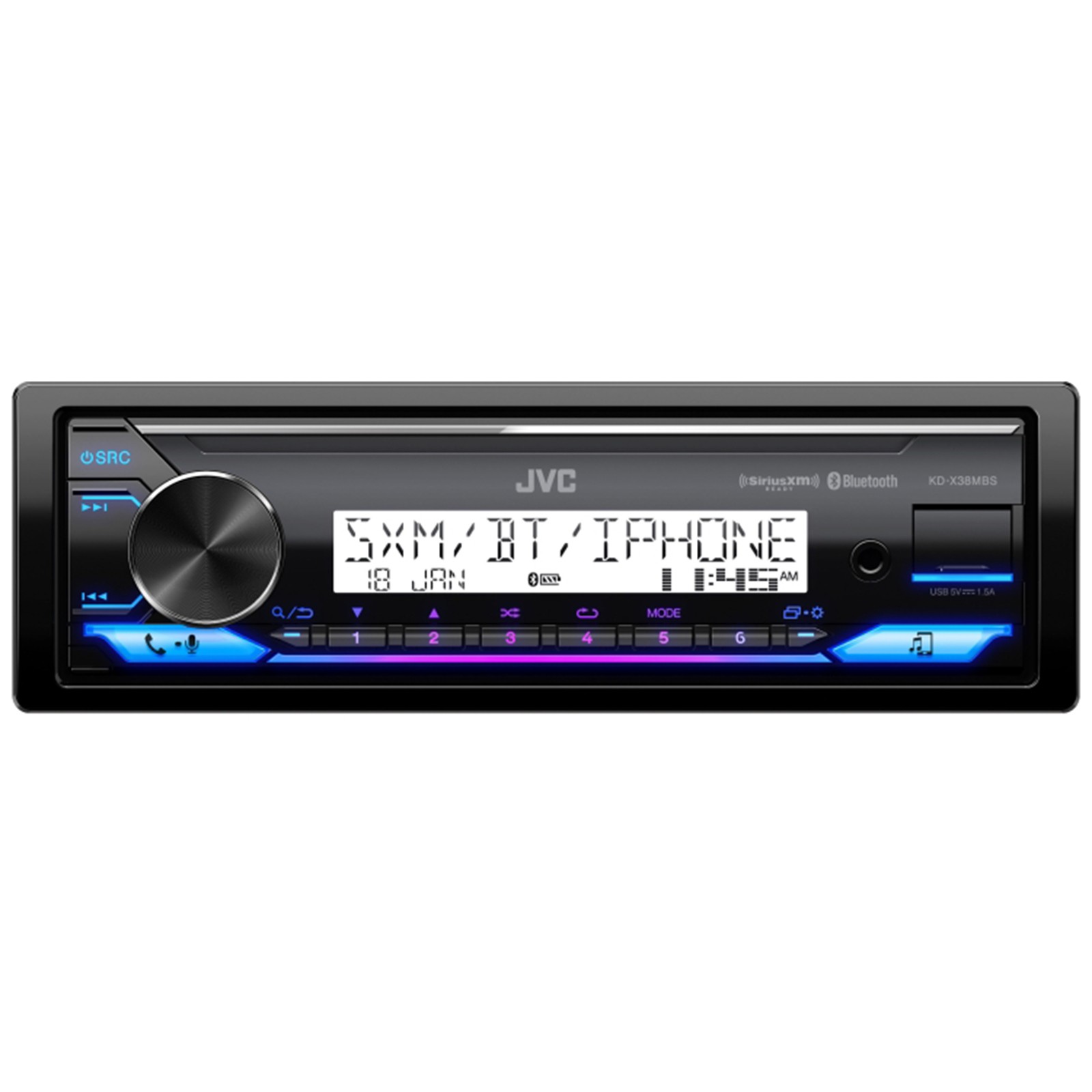 JVC Marine Bluetooth Stereo Receiver,Wired Remote, Satellite Radio Tuner Kit