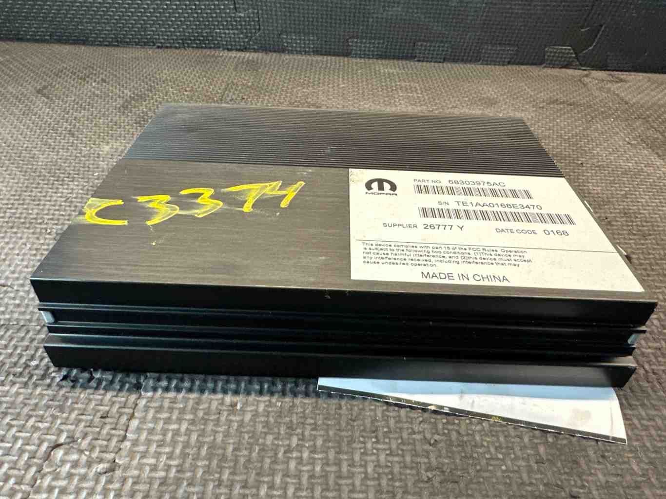 17 18 19 20 21 DODGE CHARGER 68303975AC amplifier 276 watt (opt RD7)