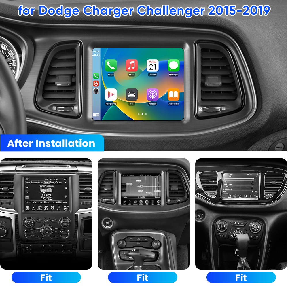 CarPlay 2+64G Android15 For Dodge Charger Challenger 2015-2019 Car Radio GPS Nav