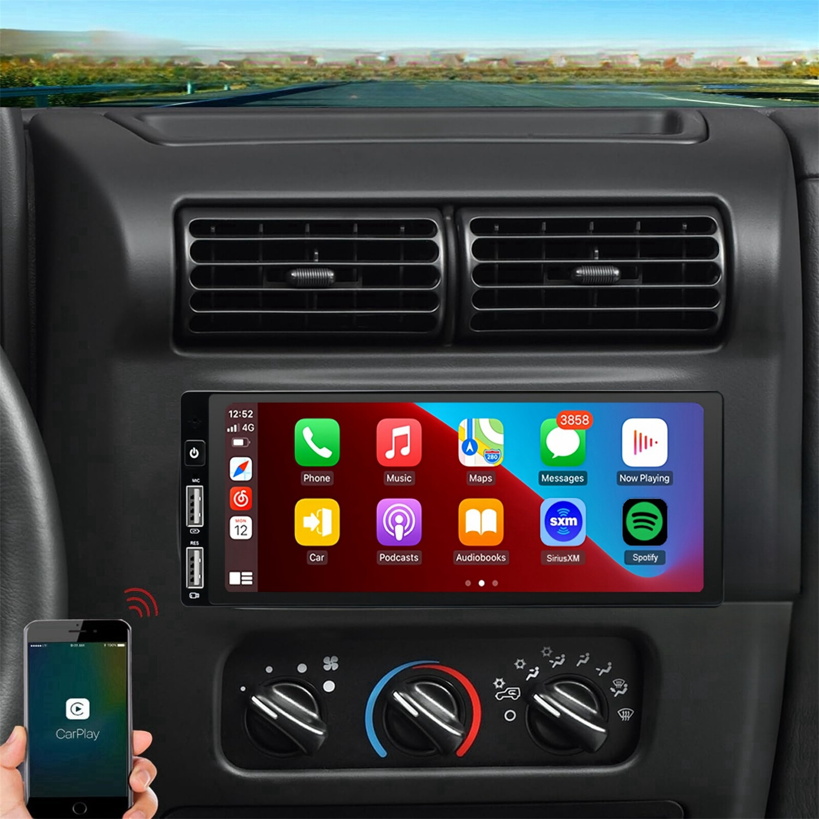 For 1997–2002 Jeep Wrangler TJ 6.8″ Android 13 Carplay Car Stereo Radio GPS WIFI