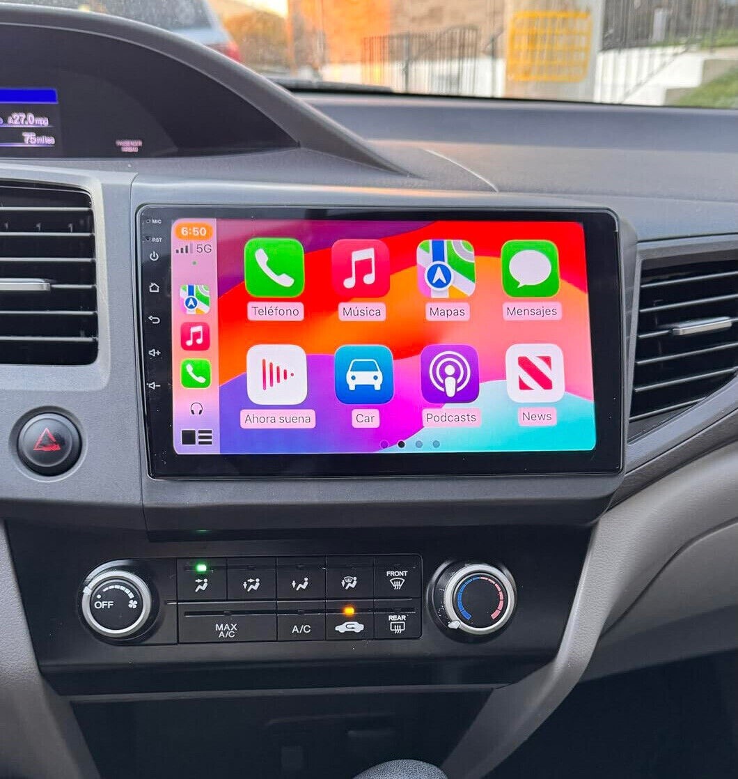 For Honda Civic 2012 Android 13 Car Stereo Radio GPS Apple CarPlay 4+64GB wifi