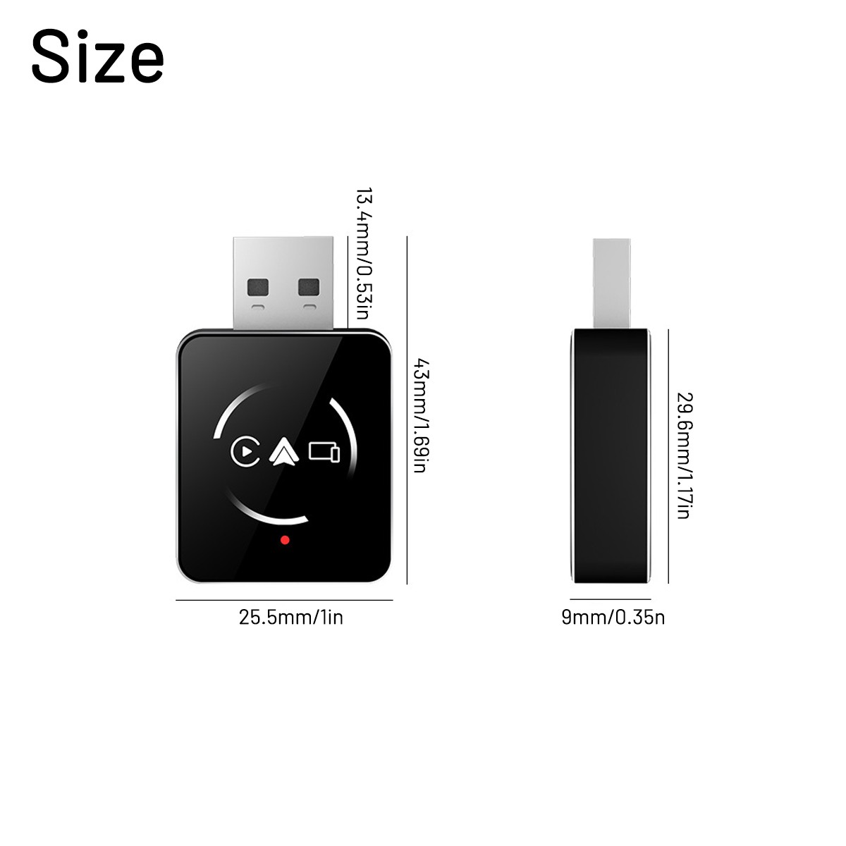 USB Wireless CarPlay Adapter for Apple iPhone / Android Auto Adapter Plug & Play