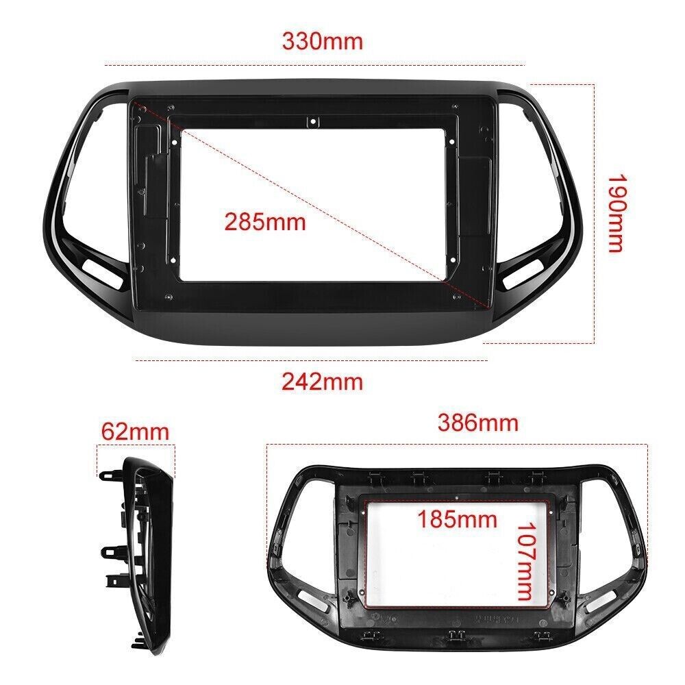 Carplay Radio For 2017-2020 Jeep Compass FM RDS Backup Cam Head Unit Back Camera