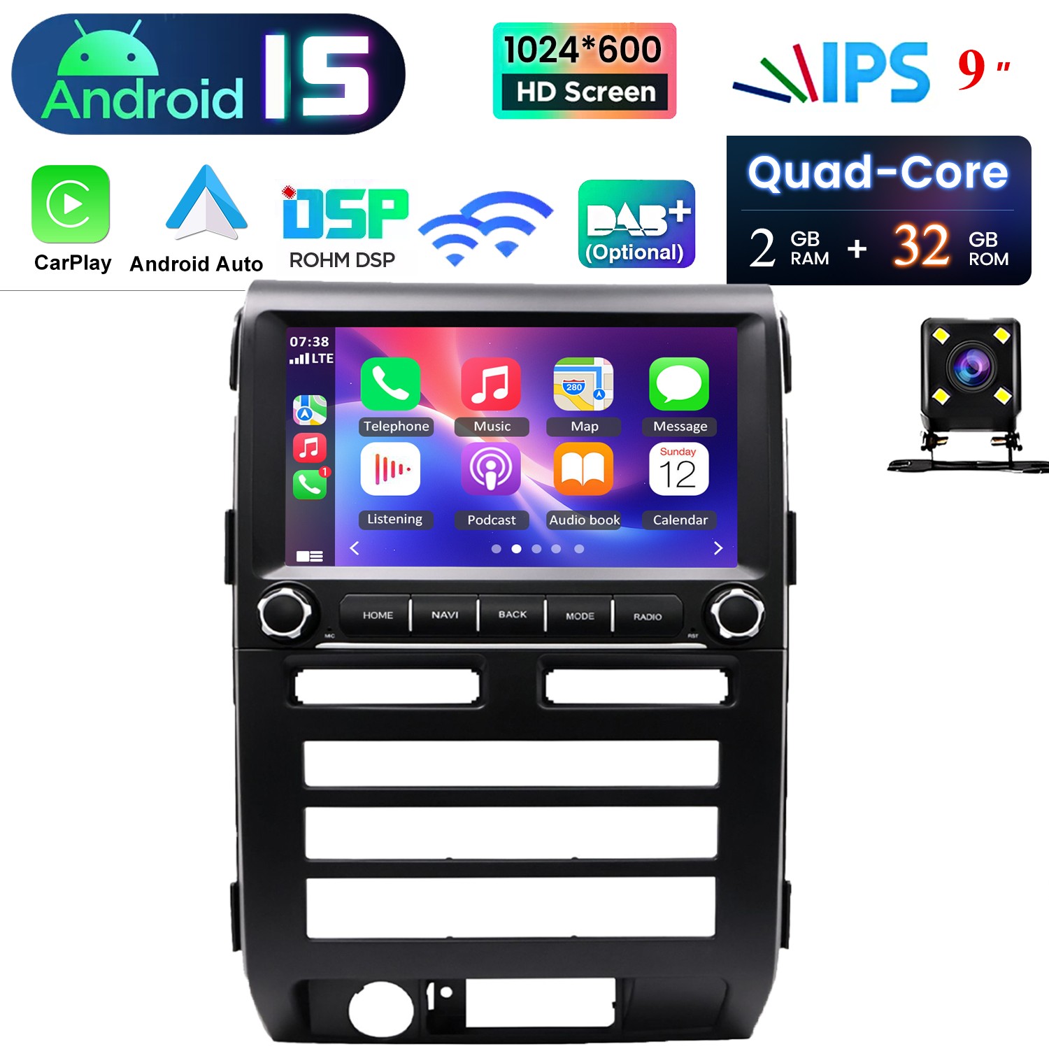 For Ford F150 F-150 2009-2012 Android 15 Car Stereo Radio Carplay Wifi GPS Navi