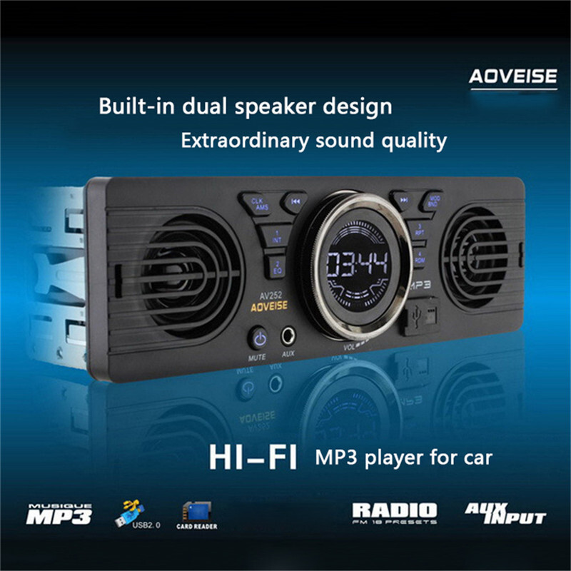 1 DIN Car Stereo Radio MP3 WMA Player Bluetooth hands-free FM USB AUX In-dash