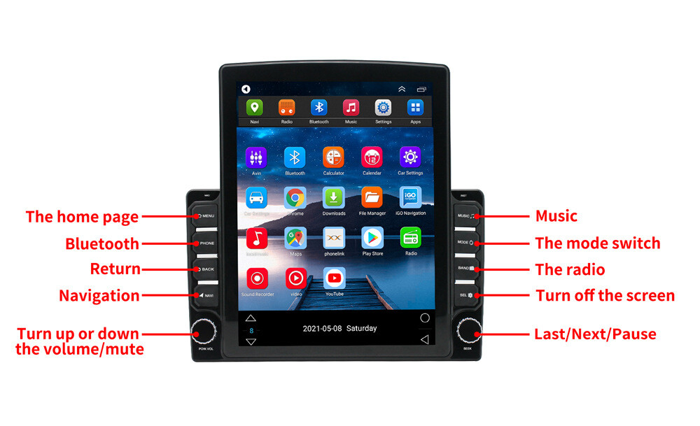Apple Carplay Car Radio Stereo Android 13 GPS NAV For 2007-2017 Jeep Wrangler JK