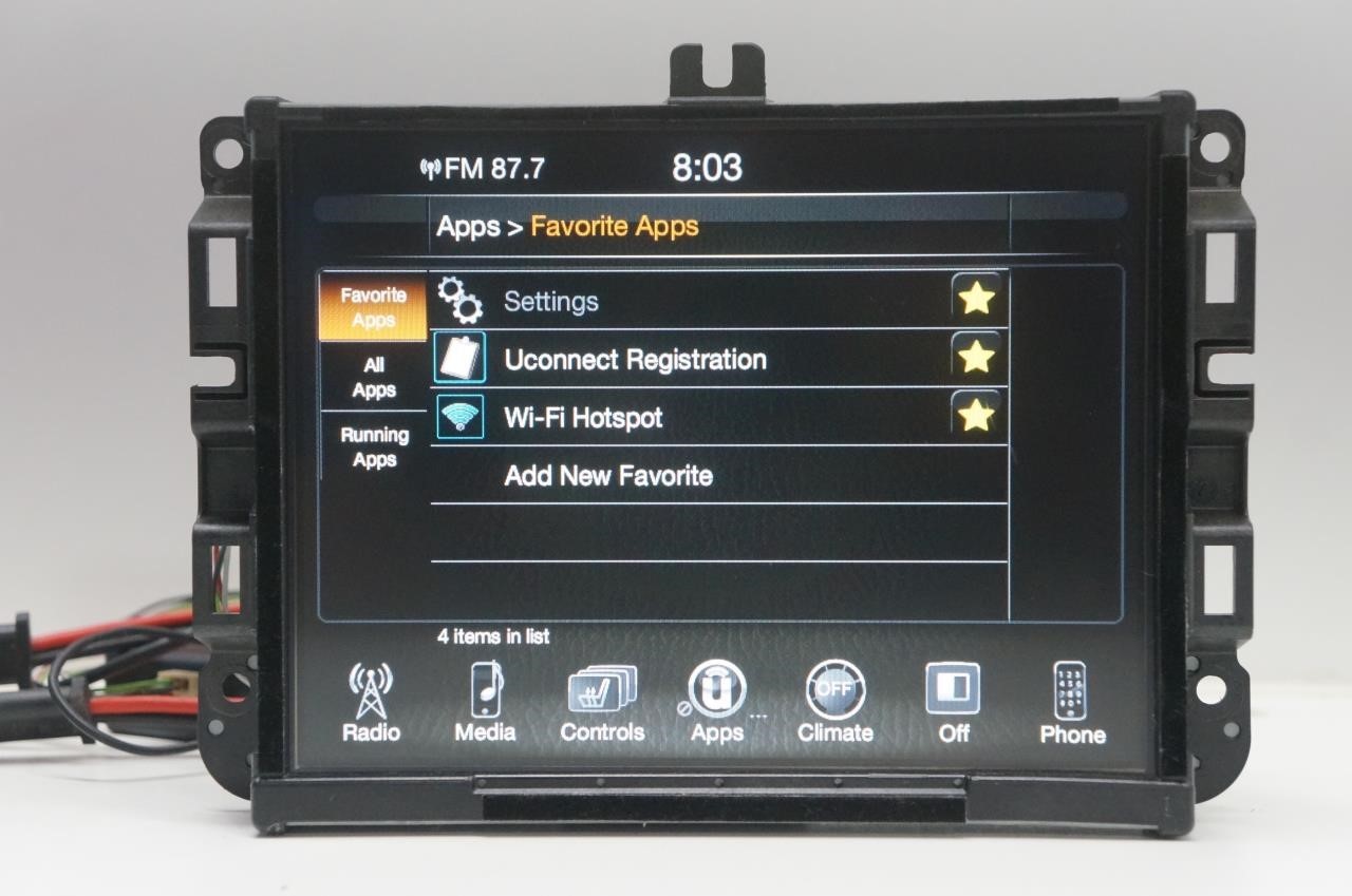 2015 Jeep Cherokee Radio Receiver Uconnect w 8.4 Display 68238621AG *ReaD*AS-IS*